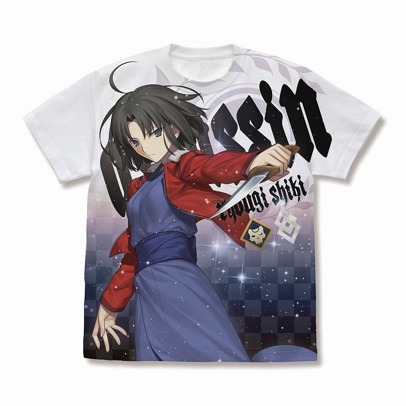 Fate/Grand Order アサシン/両儀式 フルグラフィックTシャツ/WHITE-XL - AniSmile