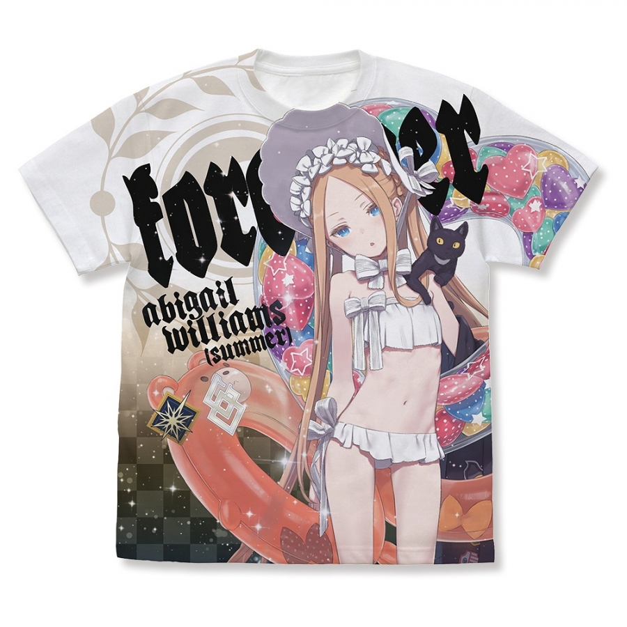 Fate/Grand Order フォーリナー/アビゲイル・ウィリアムズ〔夏〕 フルグラフィックTシャツ/WHITE-S - AniSmile