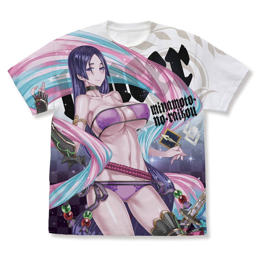 Fate/Grand Order ランサー/源頼光 フルグラフィックTシャツ/WHITE-M - AniSmile