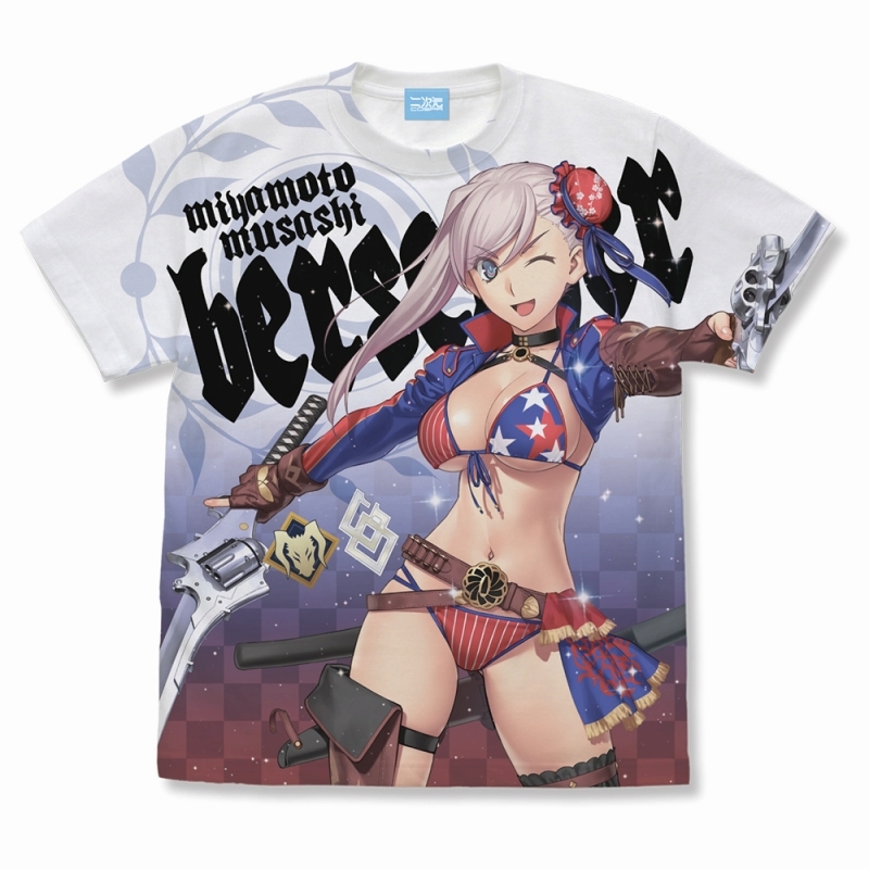 Fate/Grand Order バーサーカー/宮本武蔵 フルグラフィックTシャツ/WHITE-S - 公式商品画像 | AniSmile