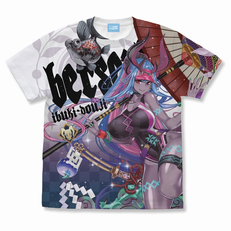 Fate/Grand Order バーサーカー/伊吹童子 フルグラフィックTシャツ/WHITE-M - AniSmile