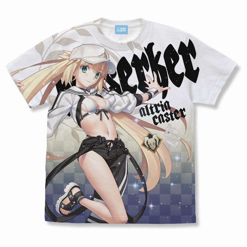 Fate/Grand Order バーサーカー/アルトリア・キャスター フルグラフィックTシャツ/WHITE-M - AniSmile
