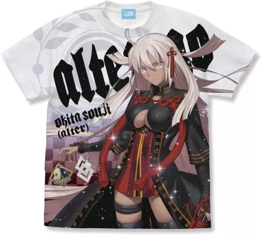 Fate/Grand Order アルターエゴ/沖田総司〔オルタ〕 フルグラフィックTシャツ/WHITE-L - 公式商品画像 | AniSmile