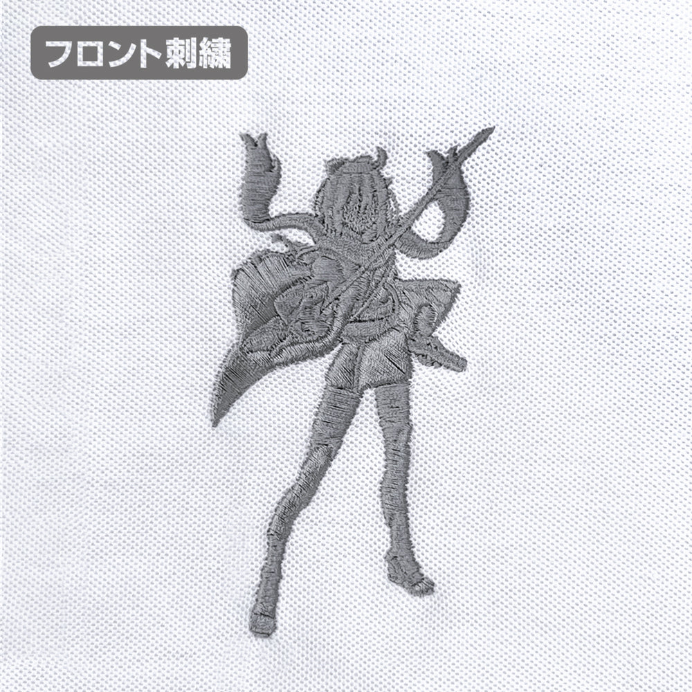 Fate/Grand Order セイバー/沖田総司シルエット 刺繍ポロシャツ/WHITE-S 画像 4 | AniSmile