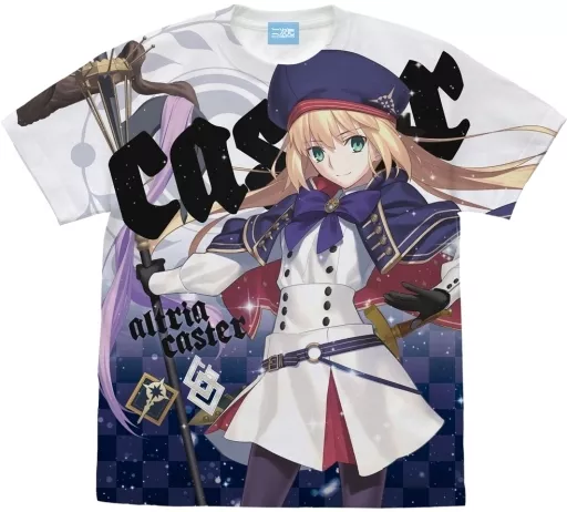 Fate/Grand Order キャスター/アルトリア・キャスター フルグラフィックTシャツ/WHITE-L - AniSmile