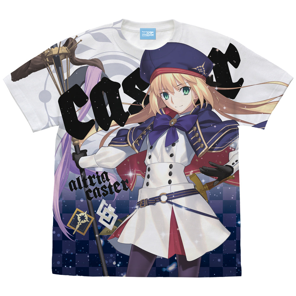 Fate/Grand Order キャスター/アルトリア・キャスター フルグラフィックTシャツ/WHITE-S - 公式商品画像 | AniSmile