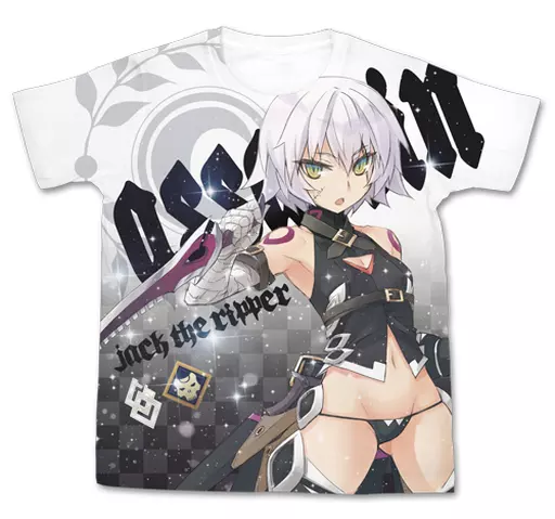 Fate アサシン/ジャック・ザ・リッパー フルグラフィックTシャツ/WHITE-XL - AniSmile