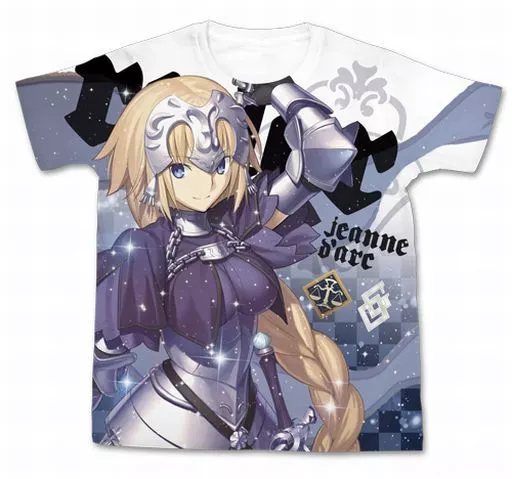Fate ジャンヌ・ダルク フルグラフィックTシャツ/WHITE-L - AniSmile