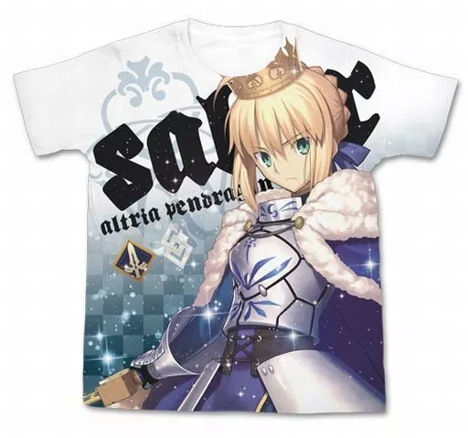 Fate/Grand Order アルトリア・ペンドラゴン フルグラフィックTシャツ/WHITE-L - 公式商品画像 | AniSmile