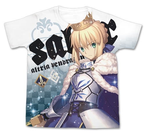 Fate/Grand Order アルトリア・ペンドラゴン フルグラフィックTシャツ/WHITE-M - 公式商品画像 | AniSmile