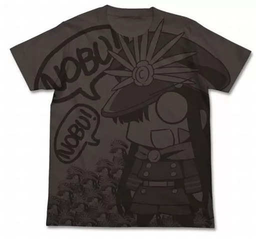 Fate ノッブぐだぐだ本能寺オールプリントTシャツ/CHARCOAL-M - AniSmile
