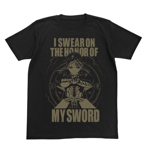 Fate/ZeroセイバーTシャツ/BLACK-L - 公式商品画像 | AniSmile