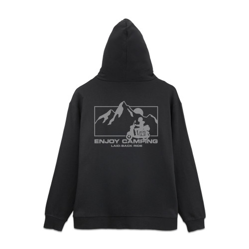 ゆるキャン△ SEASON3 シルエットバイク志摩リン ジップパーカー/BLACK-XXL 画像 2 | AniSmile