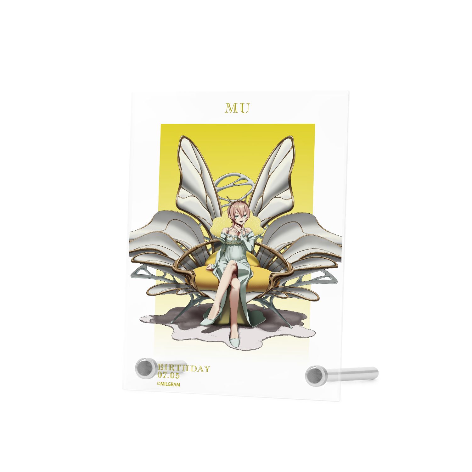 MILGRAM -ミルグラム- 描き下ろし ムウ バースデーver. 第3弾 A6アクリルパネル 画像 4 | AniSmile