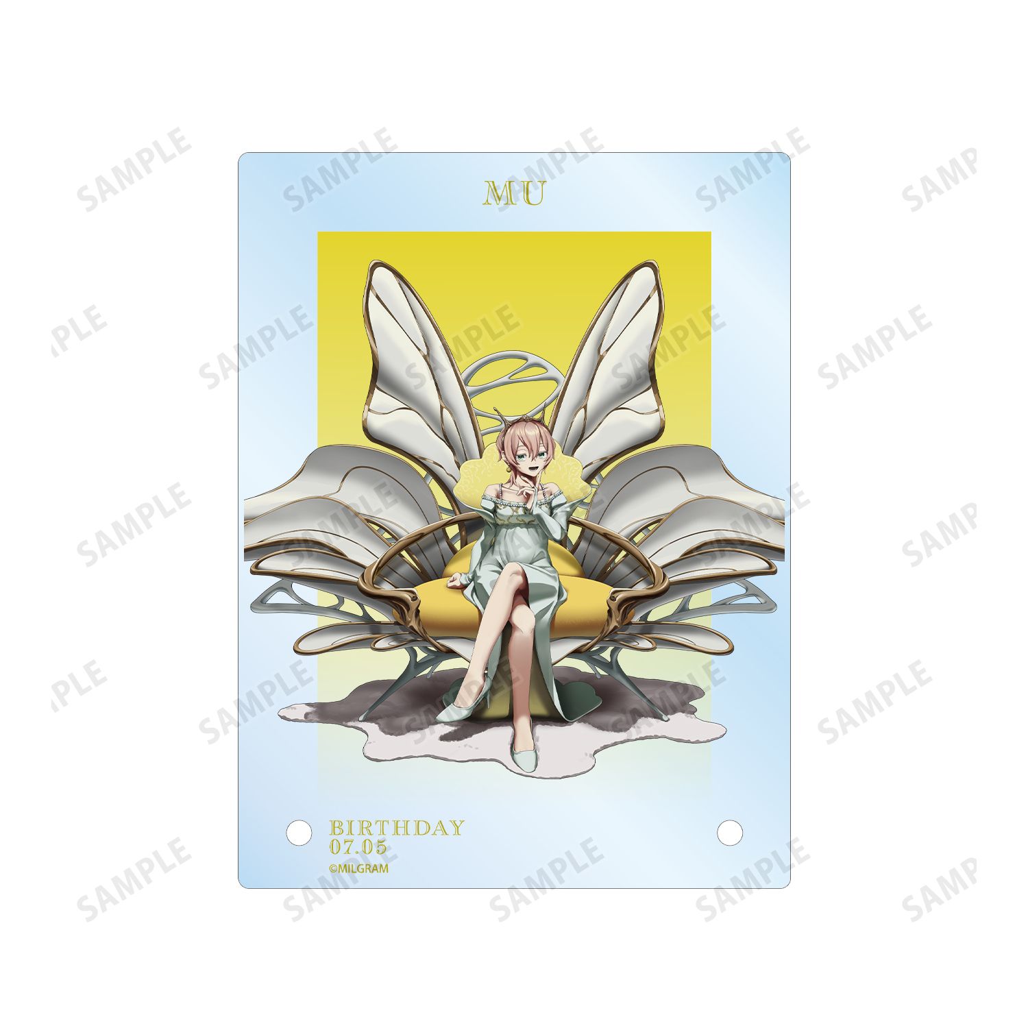MILGRAM -ミルグラム- 描き下ろし ムウ バースデーver. 第3弾 A6アクリルパネル 画像 5 | AniSmile