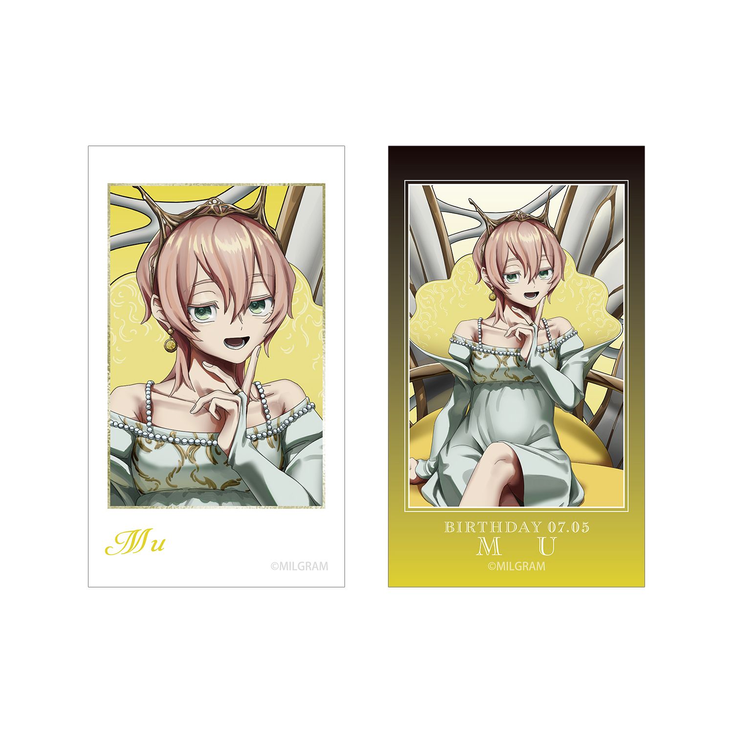 MILGRAM -ミルグラム- 描き下ろし ムウ バースデーver. 第3弾 Ani-Frame2枚セット - 公式商品画像 | AniSmile