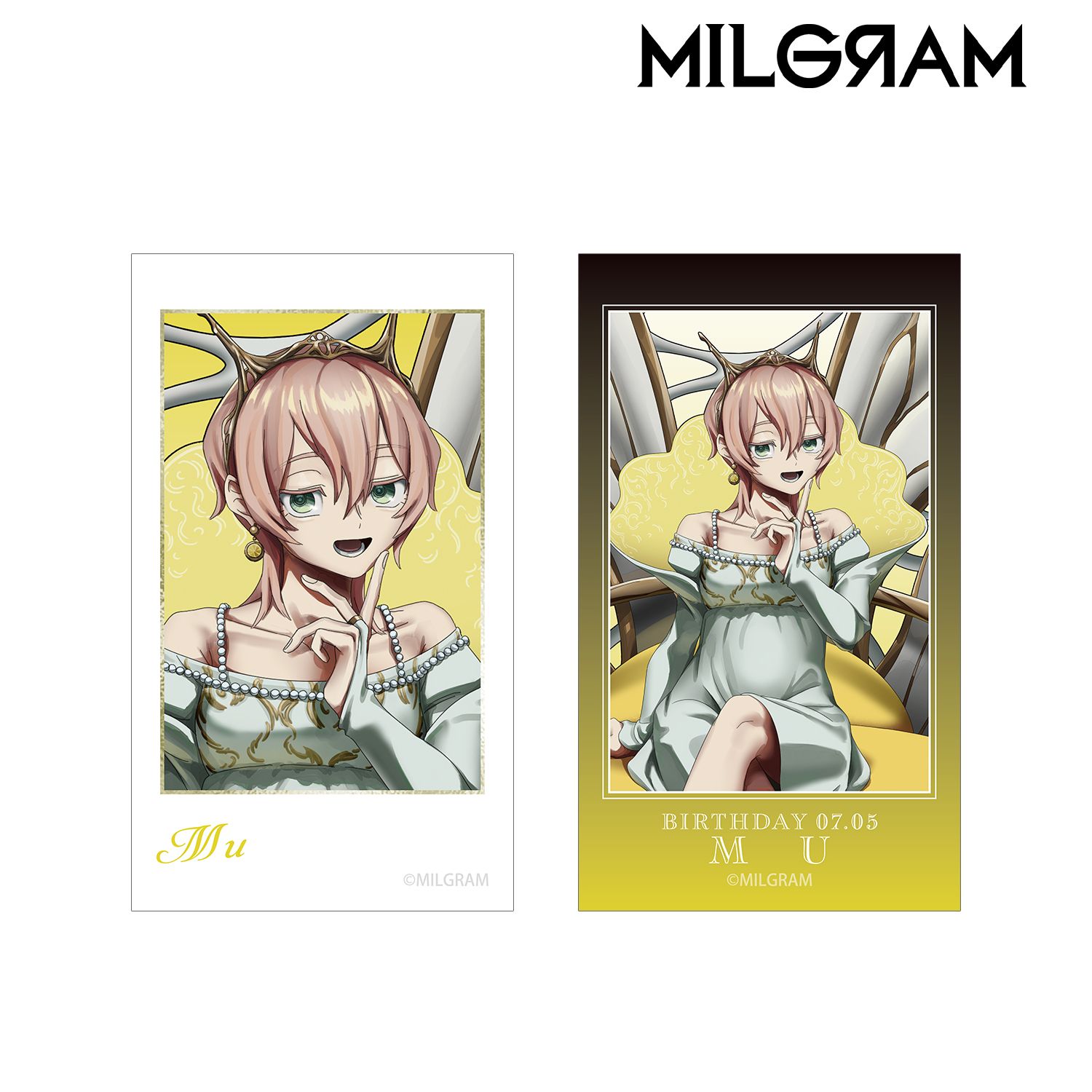 MILGRAM -ミルグラム- 描き下ろし ムウ バースデーver. 第3弾 Ani-Frame2枚セット 画像 2 | AniSmile