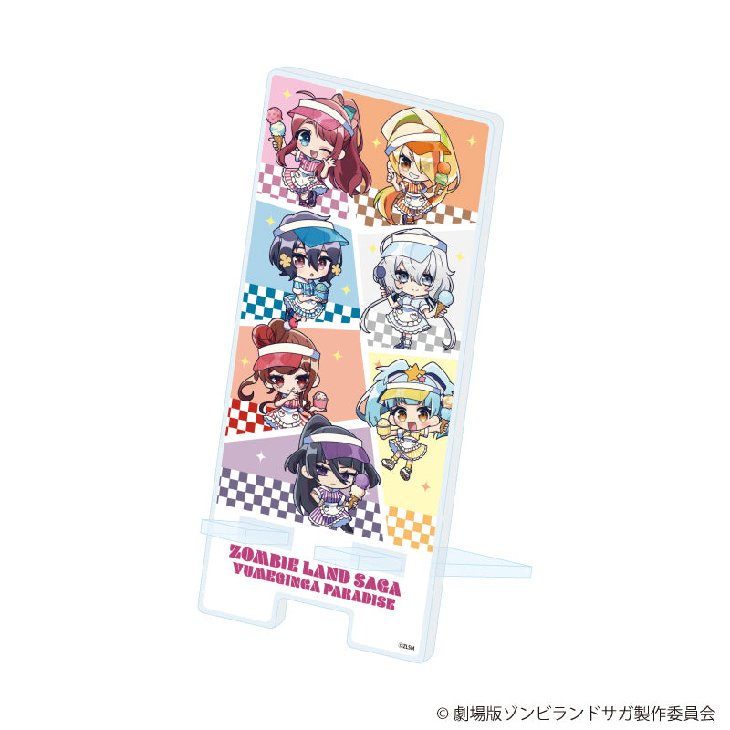 スマキャラスタンド「劇場版『ゾンビランドサガ ゆめぎんがパラダイス』」01/集合デザイン アイス屋さんver.(ミニキャライラスト) - AniSmile
