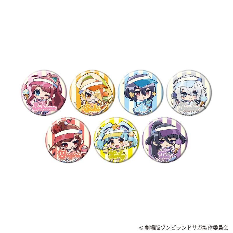 缶バッジ「劇場版『ゾンビランドサガ ゆめぎんがパラダイス』」02/ブラインド(全7種) アイス屋さんver.(ミニキャライラスト) - AniSmile