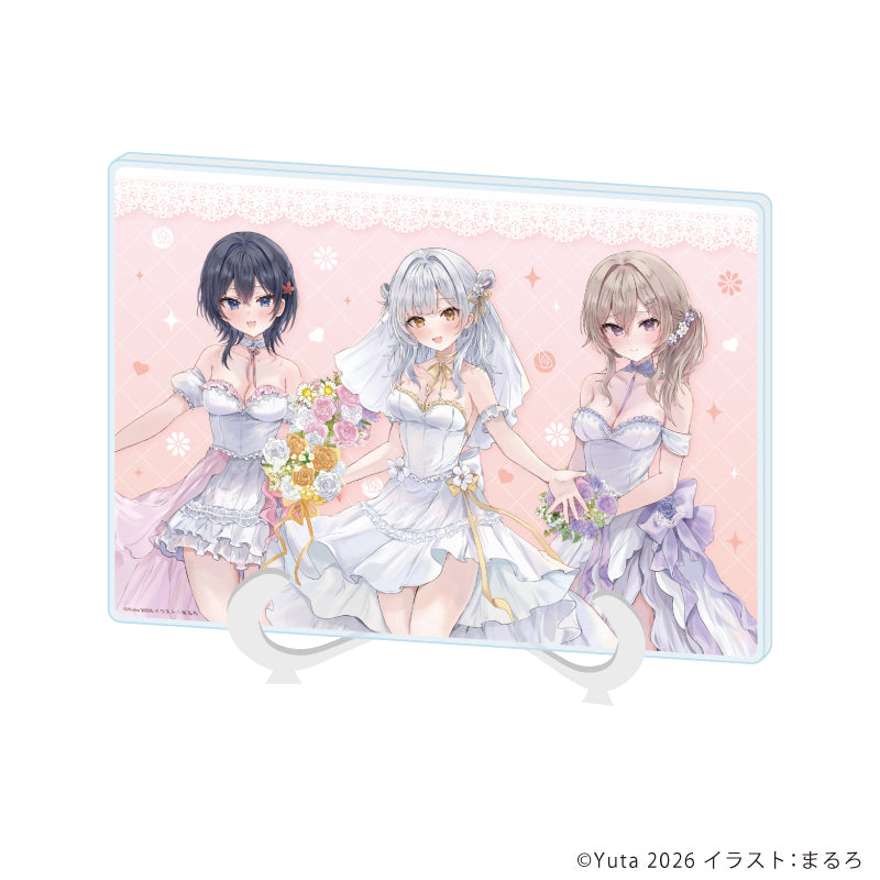 アクリルアートボード(A5サイズ)「お前ら早く結婚しろよっ!そう言われてる女子が3人いるんですけど?」01/集合デザイン(描き下ろしイラスト) - AniSmile