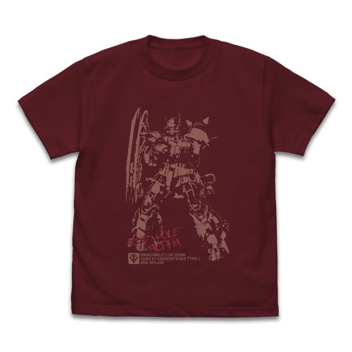 機動戦士ガンダム 復讐のレクイエム 無識別型ザクII ソラリ機 Tシャツ/BURGUNDY-XL 画像 2 | AniSmile