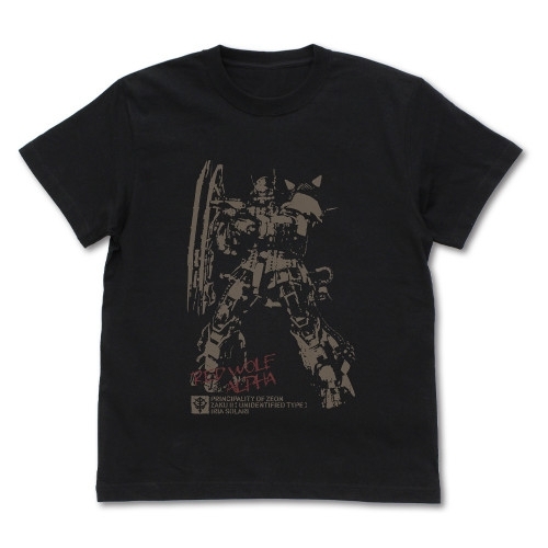 機動戦士ガンダム 復讐のレクイエム 無識別型ザクII ソラリ機 Tシャツ/BLACK-S 画像 2 | AniSmile