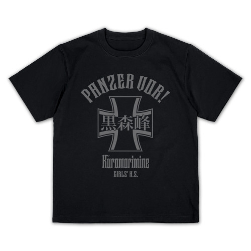 ガールズ&パンツァー 最終章 黒森峰女学園 プレーティングTシャツ/BLACK-M 画像 2 | AniSmile