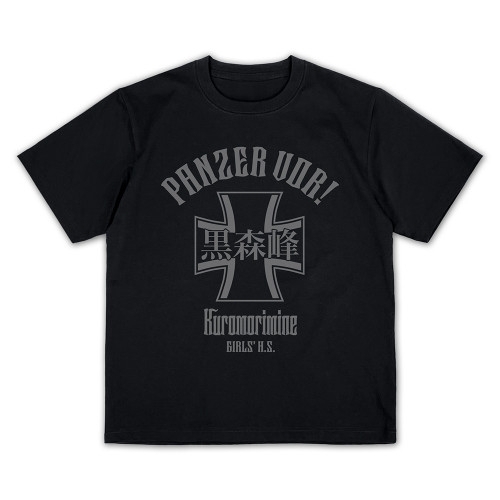 ガールズ&パンツァー 最終章 黒森峰女学園 プレーティングTシャツ/BLACK-S 画像 2 | AniSmile