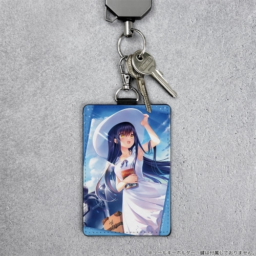 Summer Pockets REFLECTION BLUE 久島鴎 パスケース(ナスカン付き) ひげ猫団の冒険Ver. 画像 2 | AniSmile