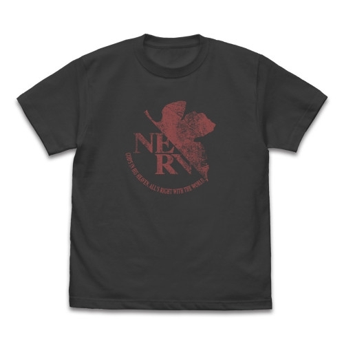 EVANGELION NERV ヴィンテージロゴ Tシャツ/SUMI-S 画像 2 | AniSmile