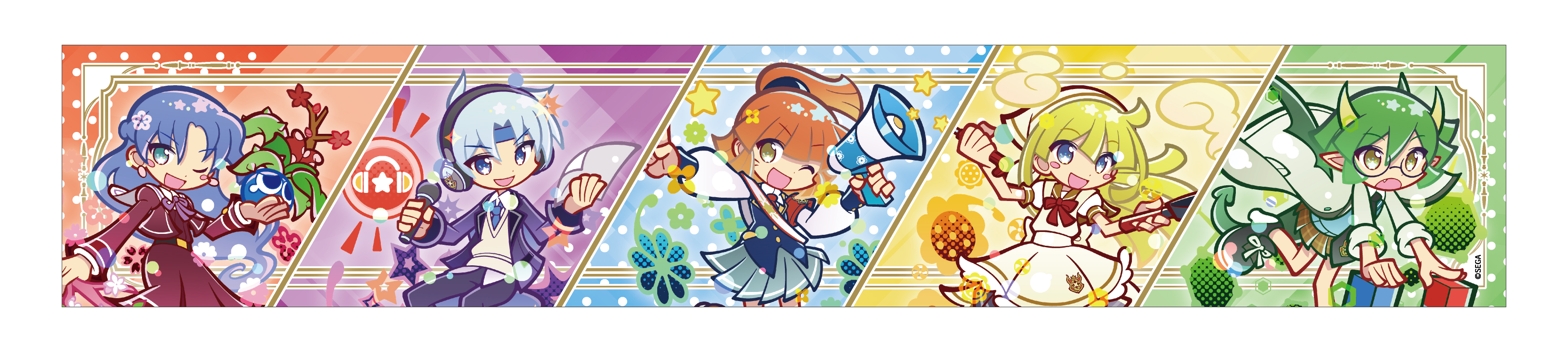 ぷよぷよ マフラータオル 幾星学園ver.初代メンバー 图片 2 | AniSmile