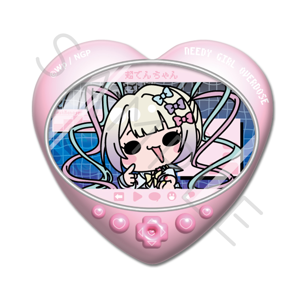 アニメ「NEEDY GIRL OVERDOSE」 ハート型缶バッジ A(超てんちゃん) Image 3 | AniSmile
