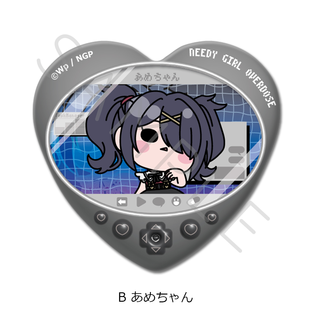 アニメ「NEEDY GIRL OVERDOSE」 ハート型缶バッジ B(あめちゃん) Image 2 | AniSmile