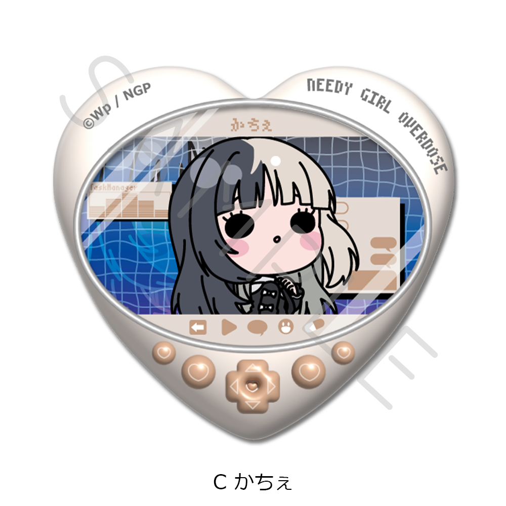 アニメ「NEEDY GIRL OVERDOSE」 ハート型缶バッジ C(かちぇ) Image 2 | AniSmile