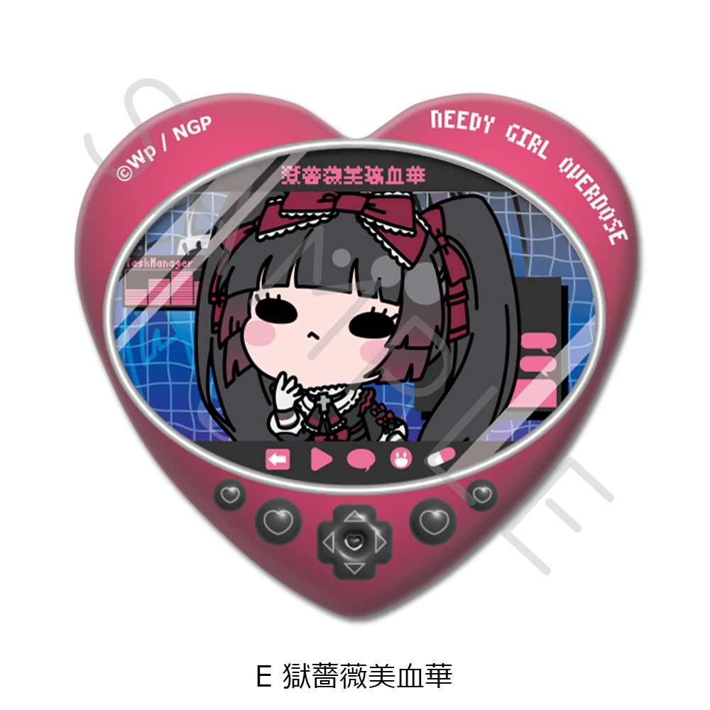 アニメ「NEEDY GIRL OVERDOSE」 ハート型缶バッジ E(獄薔薇美血華) 图片 3 | AniSmile