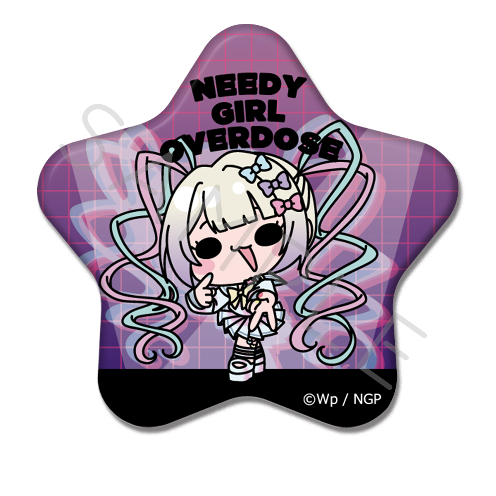 アニメ「NEEDY GIRL OVERDOSE」 星型缶バッジ A(超てんちゃん) Image 3 | AniSmile
