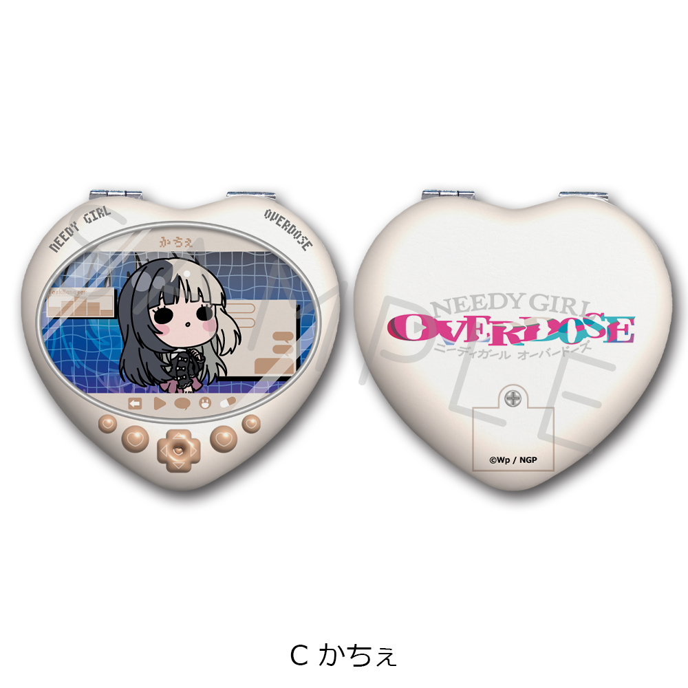 アニメ「NEEDY GIRL OVERDOSE」 ハート型コンパクトミラー C(かちぇ) 图片 2 | AniSmile
