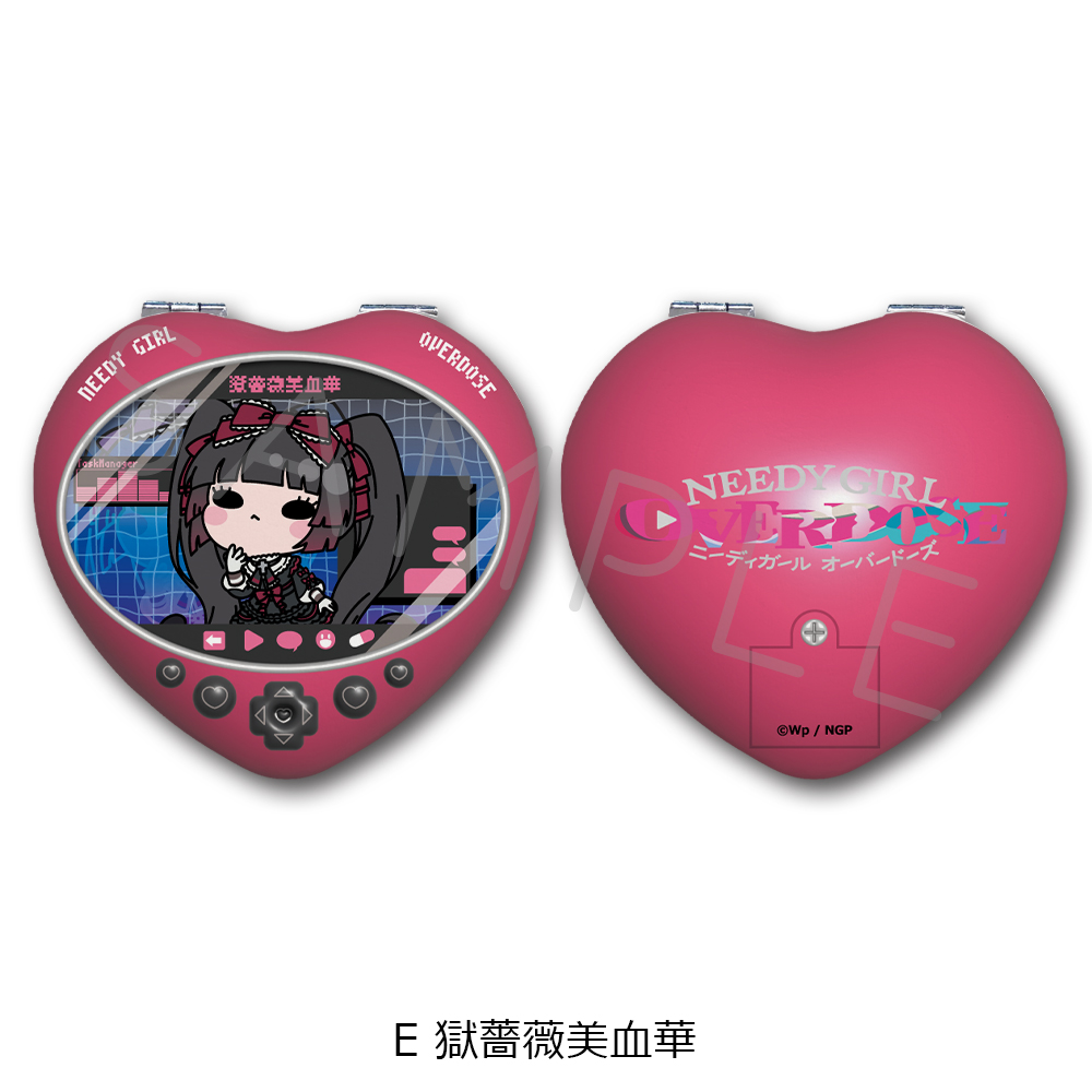 アニメ「NEEDY GIRL OVERDOSE」 ハート型コンパクトミラー E(獄薔薇美血華) Image 2 | AniSmile