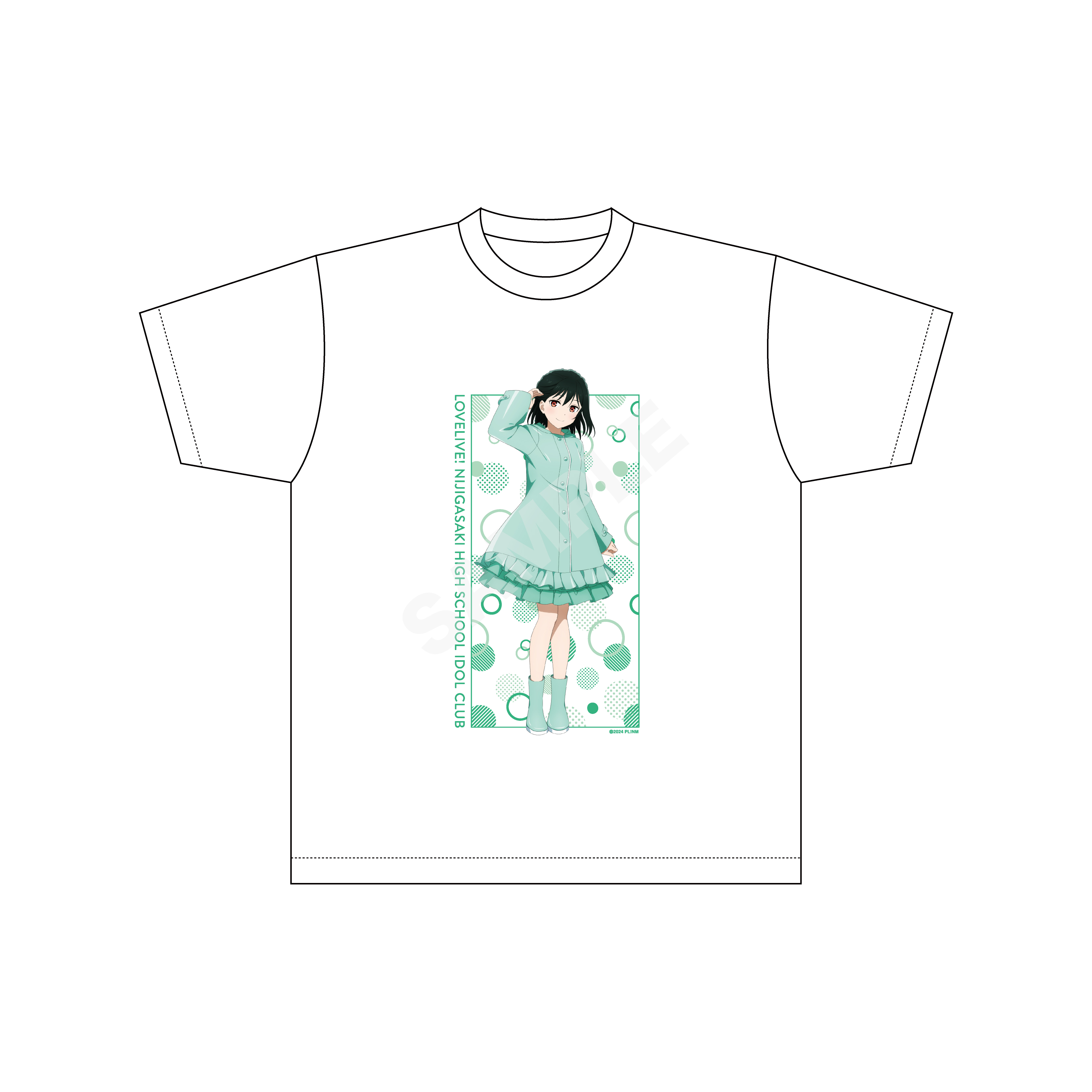 【ラブライブ!虹ヶ咲学園スクールアイドル同好会】レインコートver. Tシャツ /K 三船 栞子 - official product image | AniSmile