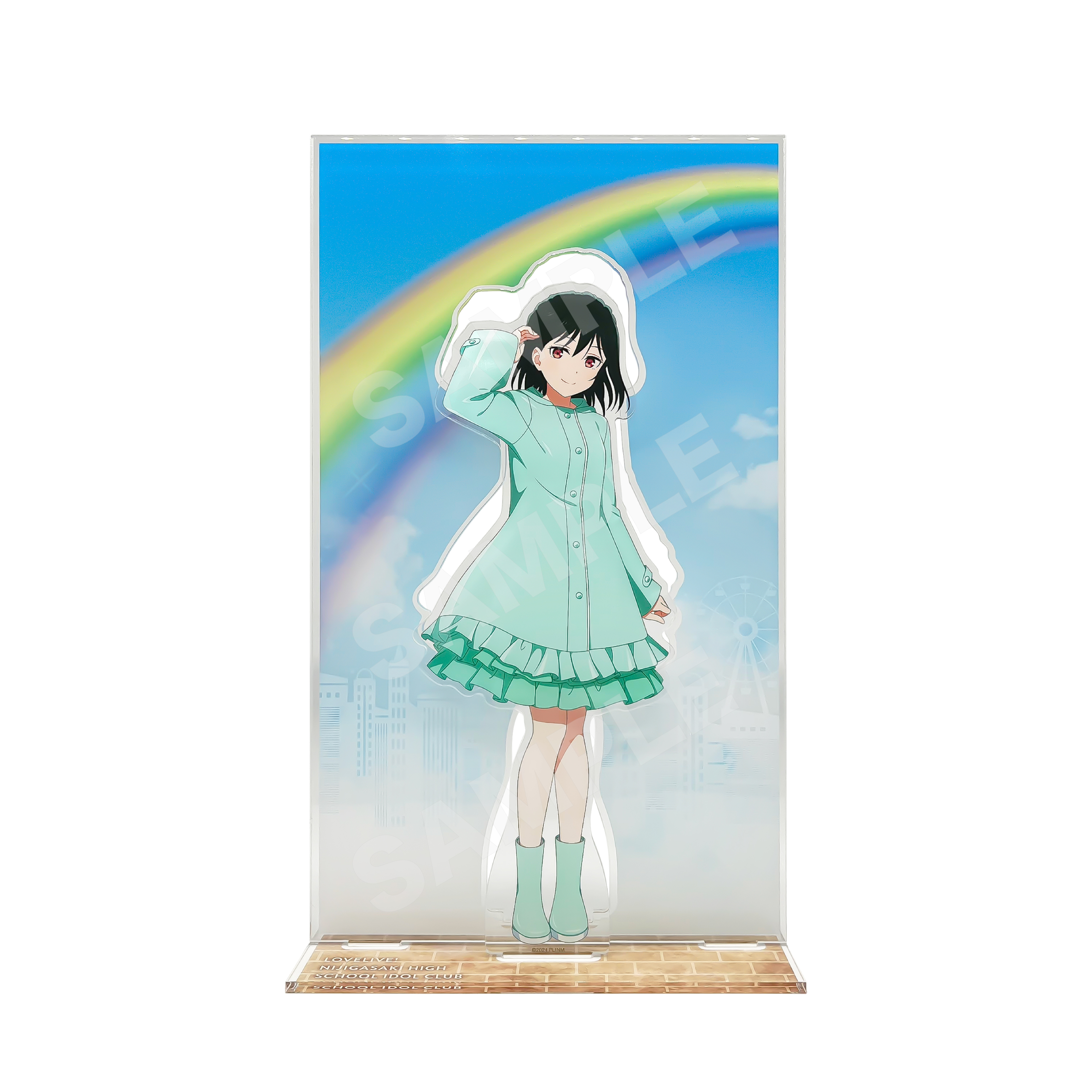 【ラブライブ!虹ヶ咲学園スクールアイドル同好会】レインコートver. 背景付きアクスタ /K 三船 栞子 画像 2 | AniSmile