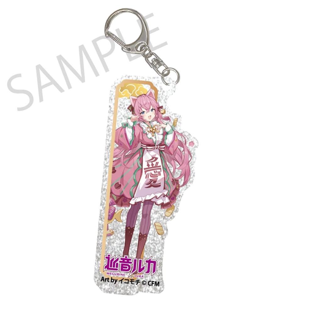 「初音ミク×招き猫×真夏の熊谷」シルバーバックアクリルキーホルダー 巡音ルカ Art by イコモチ - 公式商品画像 | AniSmile