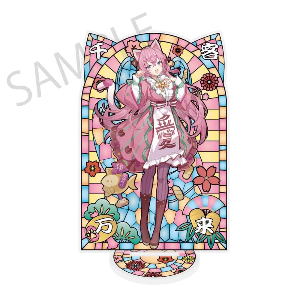 「初音ミク×招き猫×真夏の熊谷」ステンドグラス風素材加工アクリルスタンド 巡音ルカ Art by イコモチ - 公式商品画像 | AniSmile