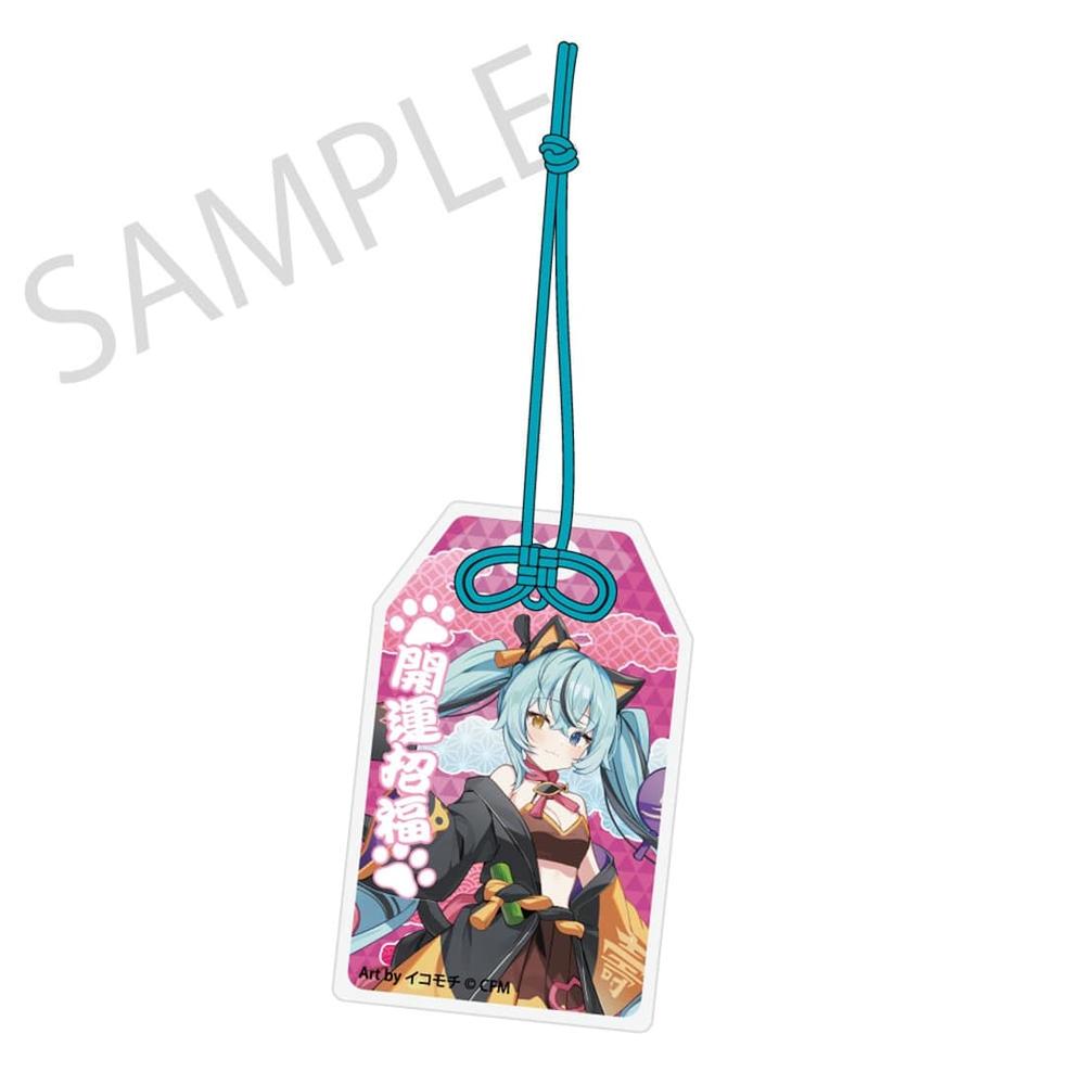 「初音ミク×招き猫×真夏の熊谷」 御守風アクリルさげ札 初音ミク 黒猫 Art by イコモチ - 公式商品画像 | AniSmile