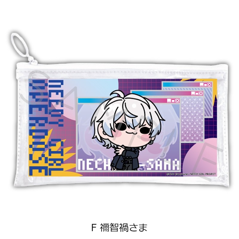 アニメ「NEEDY GIRL OVERDOSE」 フラットクリアポーチ F(禰󠄀智禍さま) - official product image | AniSmile