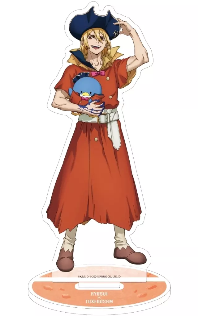 アクリルスタンド「Dr.STONE×サンリオキャラクターズ」03/龍水×タキシードサム(コラボイラスト) - AniSmile