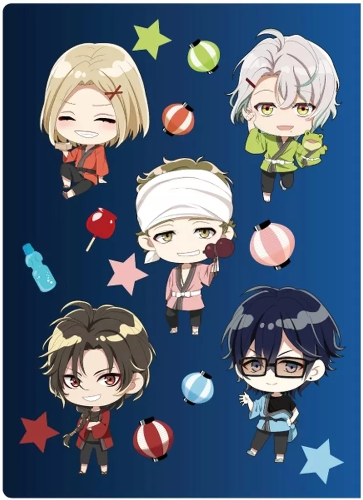プレミアムポストカードホルダー「文豪とアルケミスト」01/夏祭りVer.(ミニキャライラスト) 图片 2 | AniSmile
