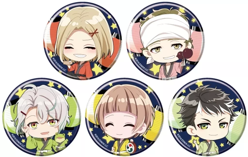 缶バッジ「文豪とアルケミスト」45/夏祭りVer. B ブラインド(全5種)(ミニキャライラスト) - AniSmile