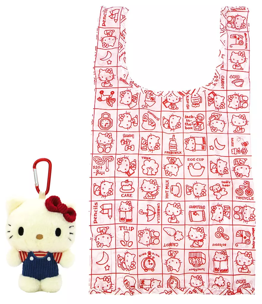 ハローキティ クラシック ぬいぐるみエコバッグ 立ち - official product image | AniSmile