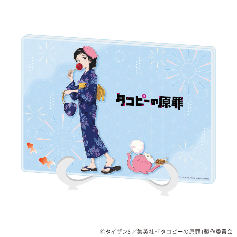 アクリルアートボード(A5サイズ)「アニメ タコピーの原罪」01/夏祭りver. タコピー&久世しずか(描き下ろしイラスト) - AniSmile
