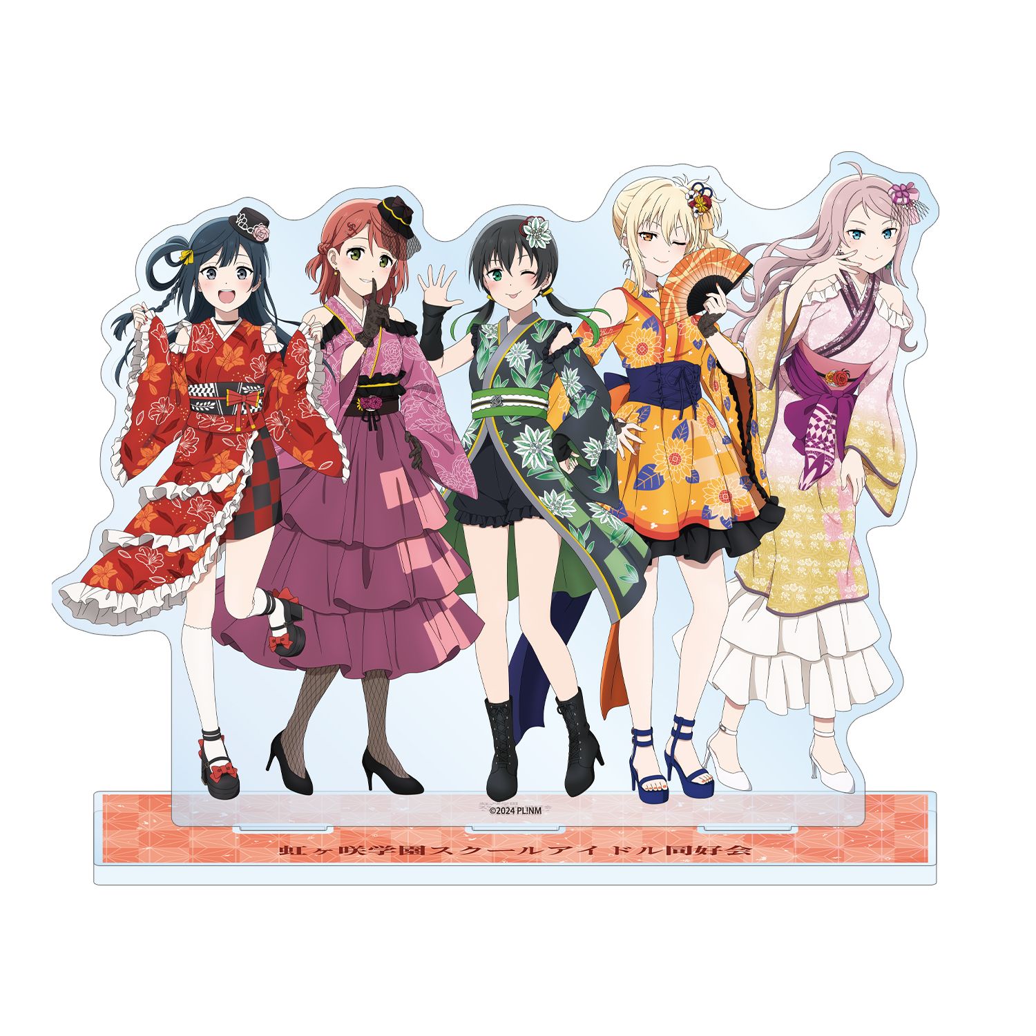 ラブライブ!虹ヶ咲学園スクールアイドル同好会 描き下ろし 2年生集合 着物ドレスver. ジオラマアクリルスタンド - AniSmile